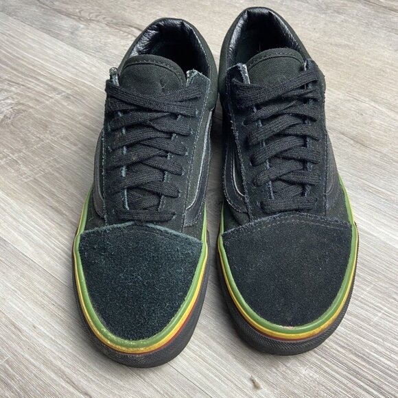 RARE VANS Authentic Black RASTA Red Yellow‎ Green Men 4 Women 5.5 Snoop - Picture 2 of 13